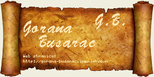 Gorana Busarac vizit kartica